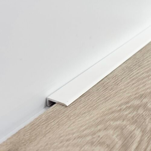 Plinta mini alba din aluminiu CLIPLIST 1,5X18