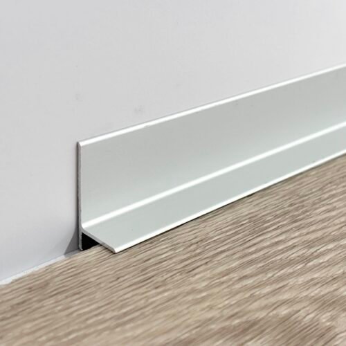 Plinta minimalista argintie din aluminiu CLIPLIST 25X15