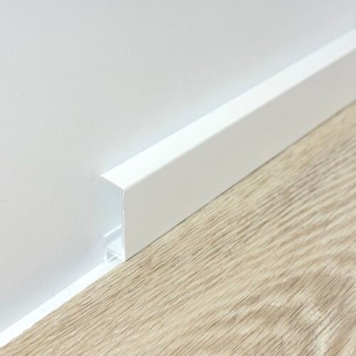 Mini plinta alba din aluminiu CLIPLIST 30X10