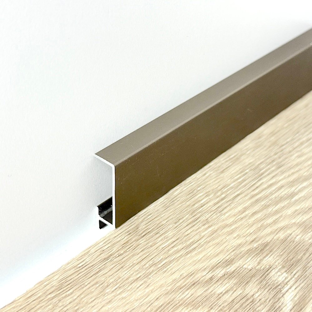 Mini plinta titanium din aluminiu CLIPLIST 30X10